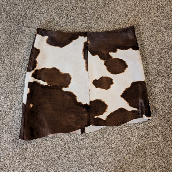 Helmut Lang Cow Leather Mini Skirt - Picture 3 of 7